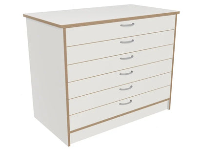 # Papierkast met 6 grote lades