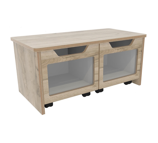 Storage bench 2 rolling bins